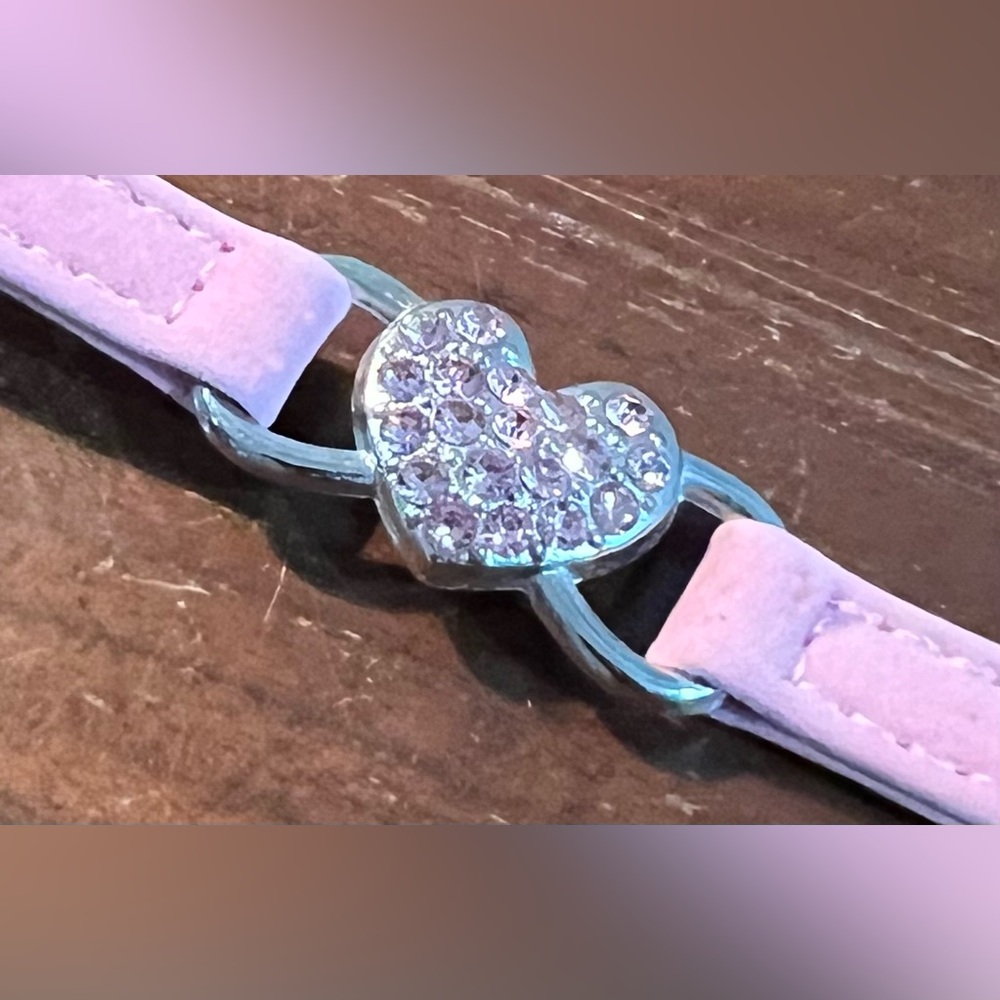 Cat Collar Pink Sparkling Heart